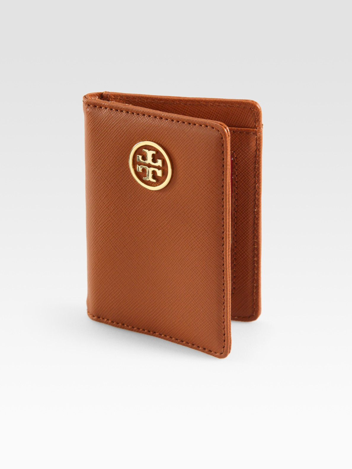 Tory Burch Robinson Leather Passport Holder in Brown (luggage) Lyst