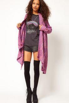 ASOS Collection Asos Blanket Wrap Cardigan in Twist Yarn - Lyst