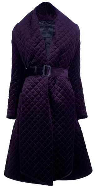 Burberry Prorsum Belted Quilted Coat - Lyst