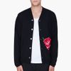 Comme Des Garçons Black Embroidered Cardigan in Black for Men - Lyst