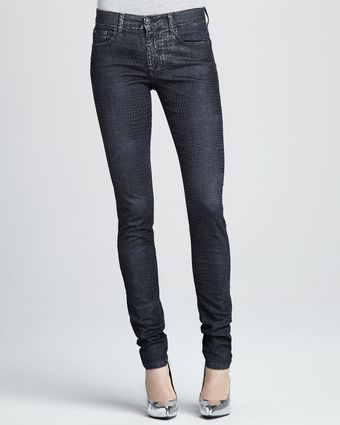 Joe's Jeans Skinny Snake Flocked Ankle Jeans - Lyst