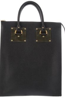 Sophie Hulme Zip Leather Tote Bag - Lyst