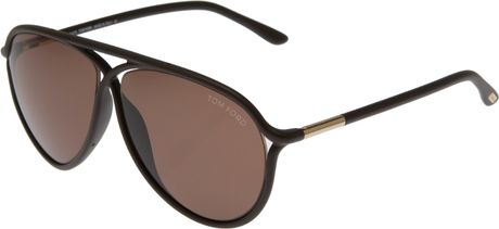 Tom Ford Maximillion Aviator Sunglasses In Brown Lyst