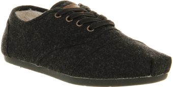 Toms Toms Cordones Smu Black Felt Cordones Shearling - Lyst