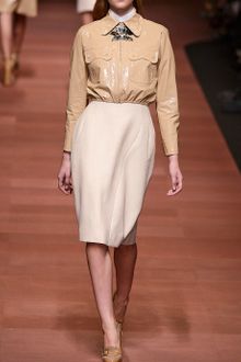 Carven Panama Skirt in Cream - Lyst