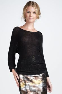 Catherine Malandrino Metallic Knit Sweater - Lyst
