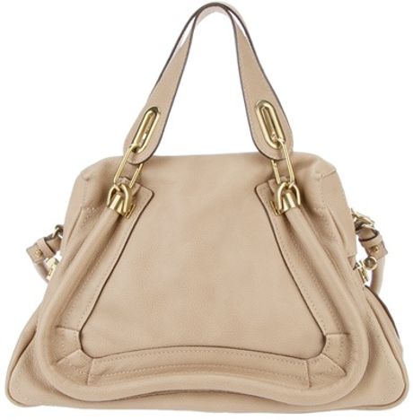 Chloé Structured Tote in Beige (nude) - Lyst