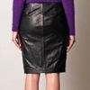 Diane Von Furstenberg Clover Leather Skirt in Black (clover) - Lyst