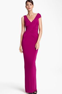 Donna Karan New York Collection Cap Sleeve Jersey Gown - Lyst