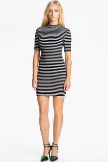 T By Alexander Wang Stripe Stretch Knit Dress - Lyst