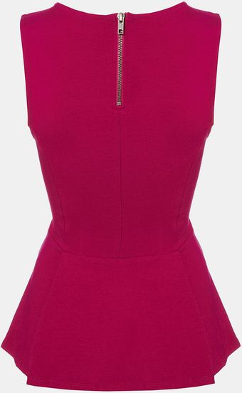 Topshop Peplum Tank - Lyst