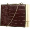 Topshop Croc Frame Crossbody Bag in Red (burgundy) - Lyst