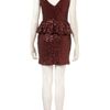 Topshop Sequin Peplum Dress in Red (oxblood) - Lyst