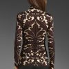 Tracy Reese Printed Jersey Turtleneck in Brown (chestnut formal) - Lyst