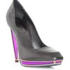 Yves Saint Laurent Vanda Pumps in Silver (gunmetal) - Lyst