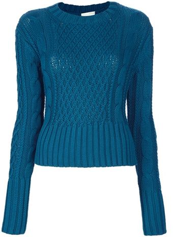 Acne Lia Cable Knit Sweater - Lyst