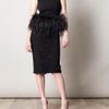 Alexander Mcqueen Feather trimmed Top in Black - Lyst