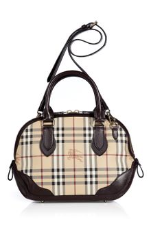 Burberry Chocolate Haymarket Small Orchard Bowling Bag - Lyst