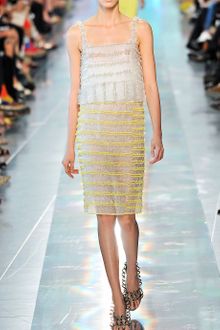 Christopher Kane Yellow Ruffle Corset Skirt - Lyst