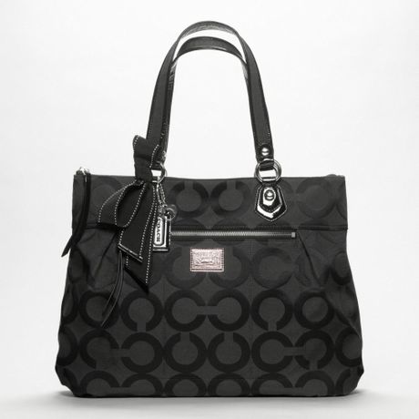 coach poppy op art glam tote