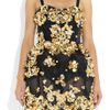 Dolce & Gabbana Embellished Mesh Dress in Gold (black) - Lyst