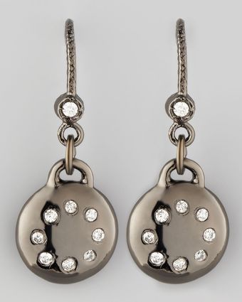 Dominique Cohen Noir Pave Diamond Drop Earrings - Lyst