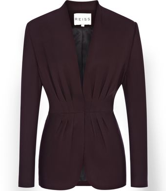 Reiss Collarless High Necked Jacket - Lyst