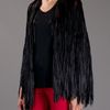 Tim Ryan Black Fringe Cape in Black - Lyst