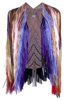 Tim Ryan Fringe Sequin Cape - Lyst