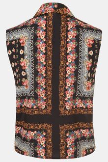 Topshop Scarf Print Sleeveless Shirt - Lyst