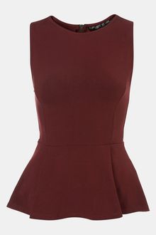 Topshop Peplum Top - Lyst