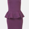 Topshop Peplum Dress in Purple - Lyst