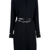 Victoria Beckham Belted Coat in Black - Lyst