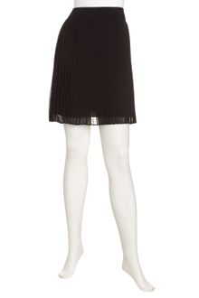 Alice + Olivia Plisse Chiffon Skirt Black - Lyst