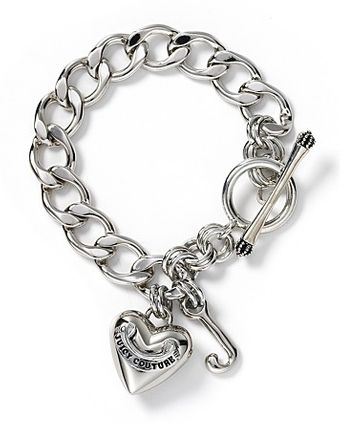 Juicy Couture Silvertone Starter Bracelet - Lyst