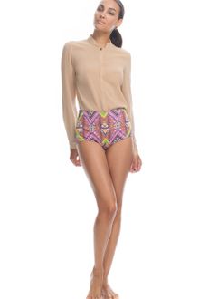 Matthew Williamson Colour Block Georgette Nehru Shirt - Lyst