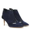 Nicholas Kirkwood Suede Kitten Heel Bootie in Blue (navy) - Lyst