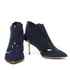 Nicholas Kirkwood Suede Kitten Heel Bootie in Blue (navy) - Lyst