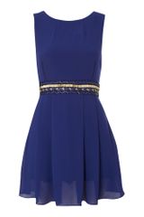 Tfnc Embellished Waist Sleeve Dress