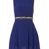 Tfnc Embellished Waist Sleeve Dress in Blue (navy) - Lyst