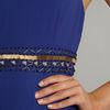 Tfnc Embellished Waist Sleeve Dress in Blue (navy) - Lyst