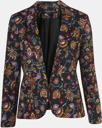 Topshop Tapestry Floral Print Open Front Blazer - Lyst