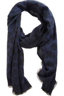 Yves Saint Laurent Leopard Print Scarf - Lyst
