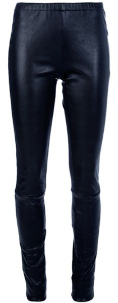 Ann Demeulemeester Skinny Leather Trouser - Lyst
