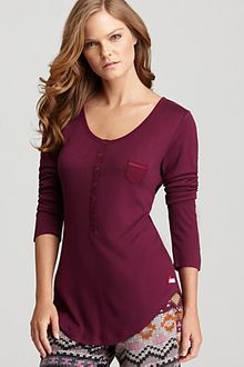Kensie Long Sleeve Rib Knit Top - Lyst