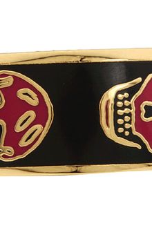 Alexander McQueen Enamel Skull Ring Ottonesmallto - Lyst