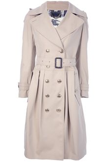 Burberry Double Breasted Trench Coat - Lyst