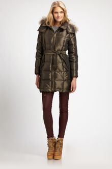Burberry Brit Metallic Furtrimmed Jacket - Lyst