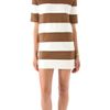Dsquared2 Striped Jersey Mini Dress in Beige (camel) - Lyst