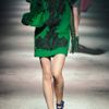 Lanvin Laceappliquéd Silkchiffon and Satin Dress in Green (emerald) - Lyst